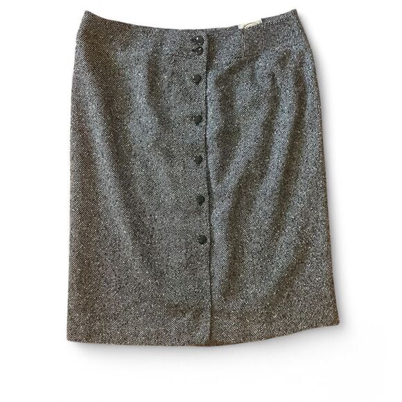 Vintage Talbots Women's Wool Blend Button Down Lined Skirt Size 16 Made In USA - Picture 1 of 10